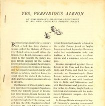 Yes, Perfidious Albion