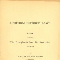 Uniform Divorce Laws
