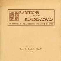 Traditions and Some Reminiscences in Memory of My Ancestors, and Boyhood