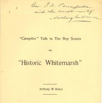 "Campfire" Talk to The Boy Scouts