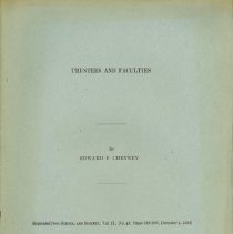 Trustees and Faculties