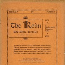 The Keim and Allied Families in America and Europe