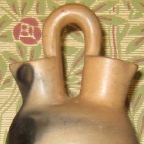 Unglazed earthenware vase