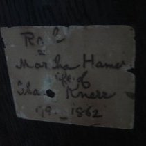 Paper label on wool winder
