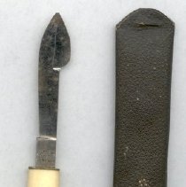 Lancet with leather case