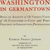 Book Washington in Germantown, title page