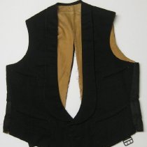 Men's vest in black wool