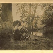 A woman and Virginia E. B. Pennypacker along the Pickering Creek
