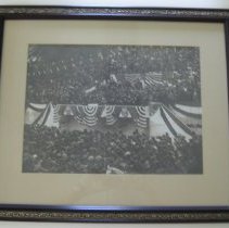 Framed photgraph of Theodore Roosevelt speaking at Capitol Dedication