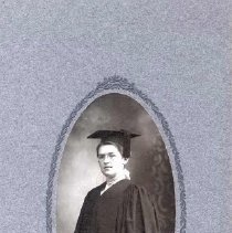 Woman in cap and gown