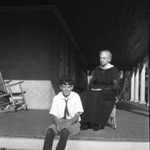 Negative of Samuel W. Pennypacker II and grandmother Virginia