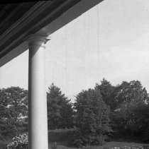 Negative of porch and driveway loop at Pennypacker Mills