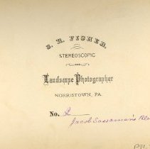 Caption on the the back of the stereograph