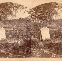 Stereograph of Henry Antes' grave