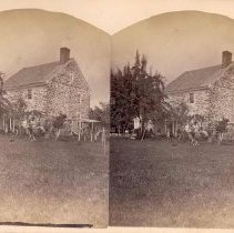 Stereograph of old Reformed Parsonage, Falkner Swamp