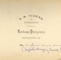 Caption on the the back of the stereograph