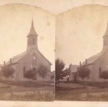 Stereograph of a German Reformed Church, Trappe