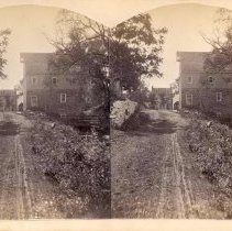 Stereograph of Feyler Mill, Salford Station