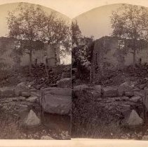 Stereograph of ruins of Smith's old oil mill