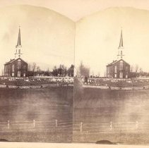Stereograph of New Goschenhoppen Reformed Church, Pennsburg