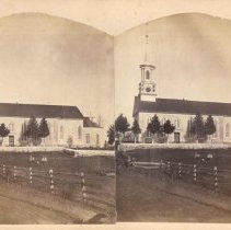 Stereograph of Catholic Church, Churchville