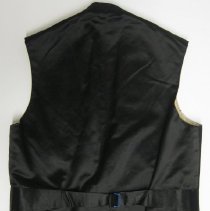 Back of man's black vest