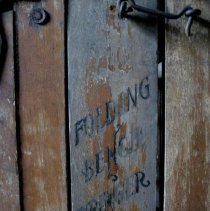 Washtub stand with wood dowels - manufacturer's marks