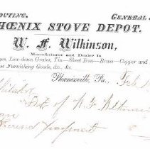 Receipt of Sarah A. Whitaker from W. F. Wilkinson