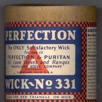 Round cardboard box for wick for kerosene stove