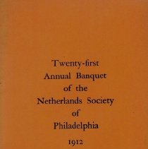 Twenty-first Annual Banquet of the Netherlands Society of Philadelphia