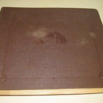 Brown record album "His Master's Voice" with 10 sleeves for albums