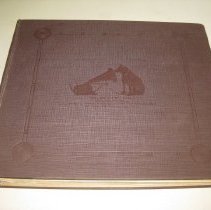 Brown record album "His Master's Voice" with 10 sleeves for albums