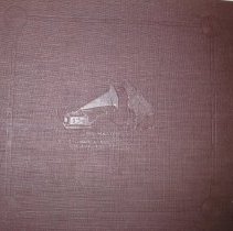 Brown record album "His Master's Voice" - view of dog and phonograph