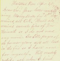 Postal card to Samuel W. Pennypacker from David Goertz