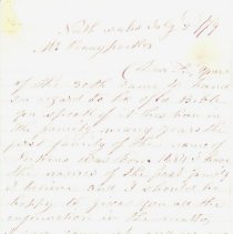 Letter to Samuel W. Pennypacker from Abel Lukens