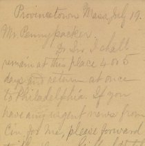 Postal card to Samuel W. Pennypacker from J. Mickleborough