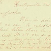 Postal card to Samuel W. Pennypacker from Hannah Cassel