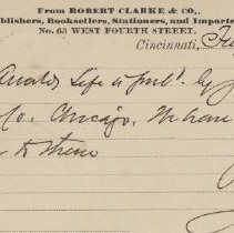 Postal card to Samuel W. Pennypacker from Robert Clarke