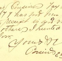 Postal card to Samuel W. Pennypacker from Ella J. Pennypacker