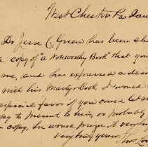 Postal card to Samuel W. Pennypacker from Thomas Louis Ogier