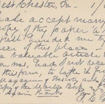 Postal card to Samuel W. Pennypacker from F. C. Green