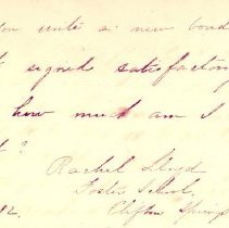 Postal card to Samuel W. Pennypacker from Rachel Lloyd