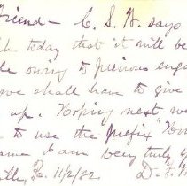 Postal card to Samuel W. Pennypacker from D. F. Moore