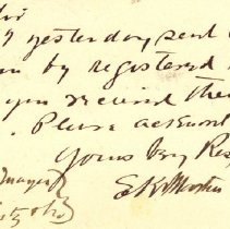 Postal card to Samuel W. Pennypacker from Edwin K. Martin