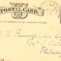 Postal card to Samuel W. Pennypacker from S. Williamson