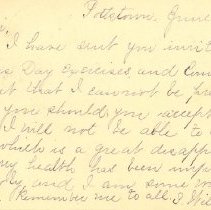 Postal card to Samuel W. Pennypacker from S. Williamson