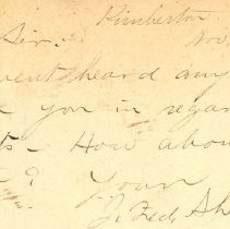 Postal card to Samuel W. Pennypacker from J. Frd. Sheeder