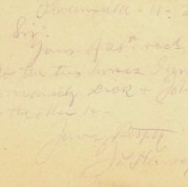 Postal card to Samuel W. Pennypacker from J. L. Harvey