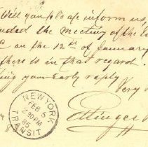 Postal card to Samuel W. Pennypacker from Ettinger Bro