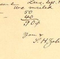 Postal card to Samuel W. Pennypacker from S. H. Zahm & Co.